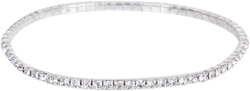CLUB BOLLYWOODCLUB BOLLYWOOD® Fashion Silver Tone Crystal Rhinestone Ankle Anklet Bracelet Single Row Elastic|Jewelry & Watches | Fashion Jewelry | Anklets|1 X Bracelet