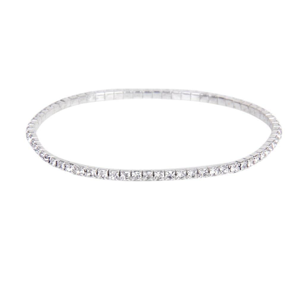 CLUB BOLLYWOODCLUB BOLLYWOOD® Fashion Silver Tone Crystal Rhinestone Ankle Anklet Bracelet Single Row Elastic|Jewelry & Watches | Fashion Jewelry | Anklets|1 X Bracelet