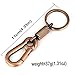 maycom Retro Style Simple Strong Carabiner Shape Keychain Key Chain Ring Keyring Keyfob Key Holder (Copper)