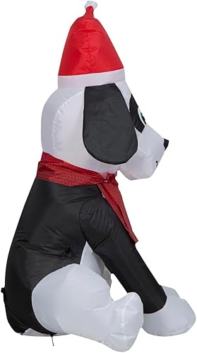 Miniatura 3 de Gemmy Perro inflable de Navidad Airblown, 3.5 pies de alto, multicolor