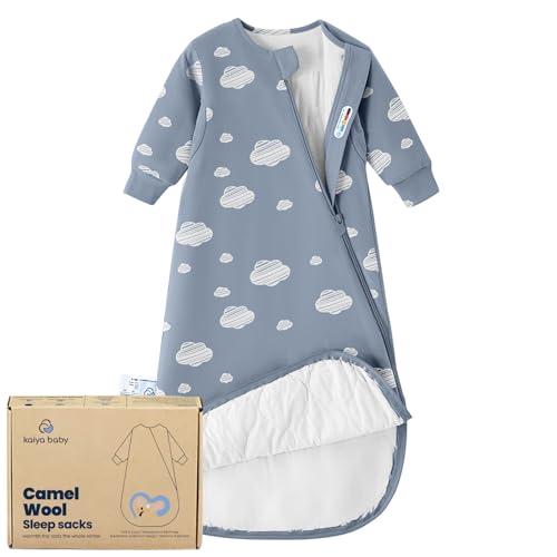 Image of Unisex Sleeping Bag for Babies and Toddlers 1.0 Tog Sleep Sack 6-18 Months, Newborn Sleep Sack, Wearable Blanket Baby, One Piece Long Sleeves, Gifts for Baby