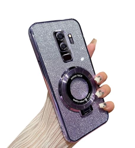 Doowear Galaxy S9+ Plus Magnetic Glitter Case with Kickstand