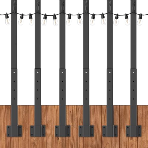 Zoegi String Light Pole set (6) with outdoor brackets