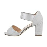designer high heel sale  Ital Design Damenschuhe Sandalen & Sandaletten High Heel Sandaletten, 3865-, Synthetik, Silber, Gr. 40