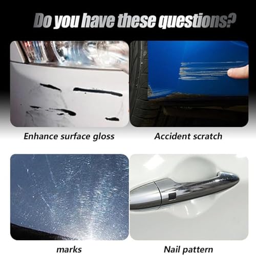 Upgrade Car Scratch Repair Paste, Car Scratch Remover Kit, Car Scratch Repair Paste Polishing Wax, Professional Car Scratch Remover Polishing Wax with Wipe & Sponge for Car Paint Surface(1pcs) - Image 4