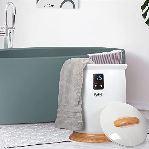 Forpro Luxury Towel Warmer, Extra Large Bucket-Style Hot Towel Warmer With Auto Shut Off, 4 Timer Settings For Home And Bathroom, White #TOP5