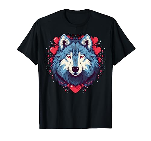 Wolf Love Heart pour la Saint-Valentin sur Wolf Lover T-Shirt