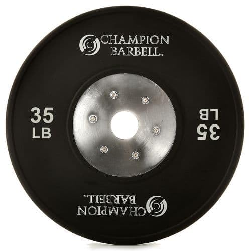 Champion Barbell 2-Inch Olympic Competition Bumper Plate (Black) – Single Weight Plate