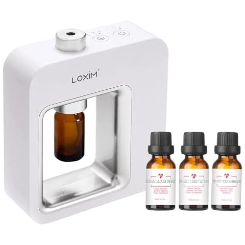 LOXIM Pride White Silver Aromatherapy Diffusers and Intimate Essence Collection Essential Oil Set Blends Cover