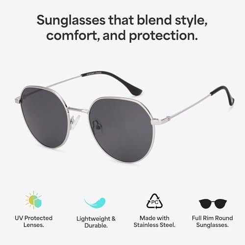 Image of Vincent Chase By Lenskart | Full Rim Round |Polarized Stylish Sunglasses | 100% UV Protected | For Men & Women