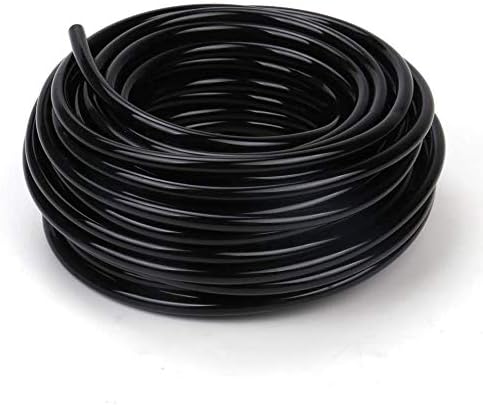 OUTFANDIA3/8" Irrigation Tubing 50ft, Heavy Duty Blank Distribution Tubing, Watering Drip Automatic Irrigation Equipment Set for Garden Greenhouse,Flower,Patio