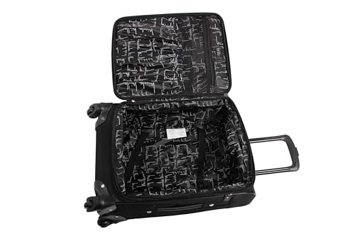 Nicole Miller Carry on Luggage Collection - Expandable 24 Inch Softside Bag - Lightweight Checked Suitcase with 4-Rolling Spinner Wheels3