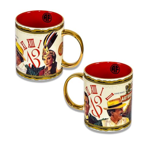 Mikes Cigars Arturo Fuente - Fuente Story Coffee Mugs - Set of 2 Medium Beige