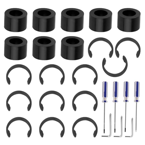 Rubber Roller Replacement for Cricut Maker 8 Pcs Rollers and 12 Pcs Retaining Clip Rings Roller Replacement Kit Compatible with Cricut Maker/Maker 3 Only - 27 Pcs