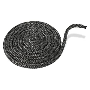 LANZZAS Open haard & oven deur afdichting – diameter Ø 10 mm – lengte: 3m – glasvezel tape hittebestendig – kachelafdichtsnoer