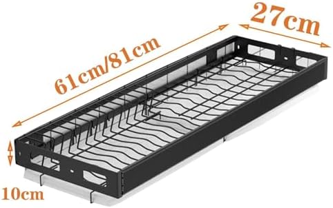 Wall-Mounted Stainless Steel Dish Rack with Drip Tray & SIL Holder, Space-Saving Kitchen Organizer (120cm, Black) - Maximize Storage & Efficiency in Your Kitchen!