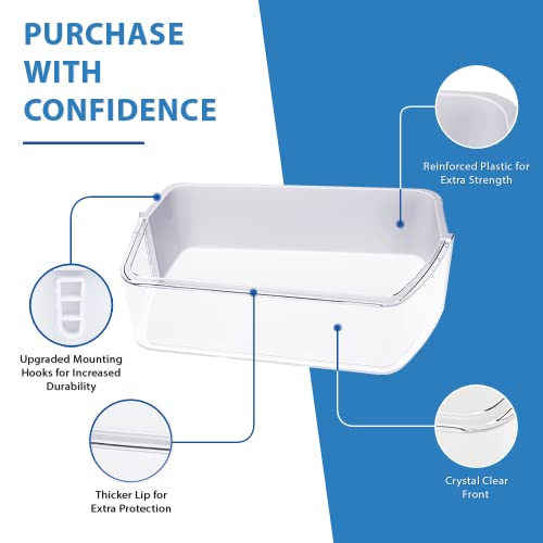 Upgraded Lifetime Appliance Da97-12650A Door Shelf Basket Bin (Right Side) Compatible With Samsung Refrigerator - Da63-07104A, Da63-06963A | Fridge Shelf | Samsung Refrigerator Parts #TOP3
