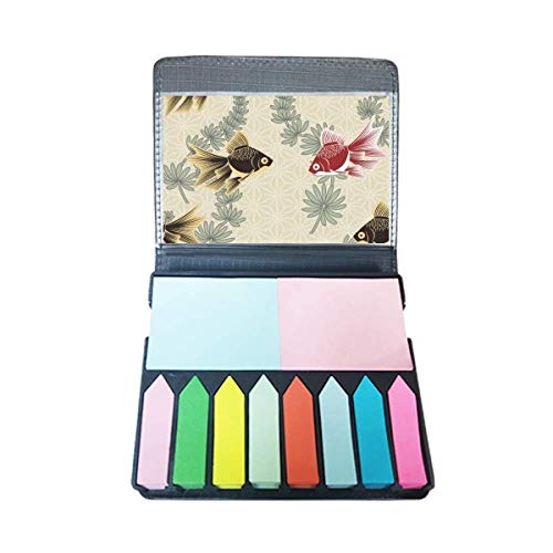 Autocollant pour marqueur de page motif poisson rouge japonais couleur unique