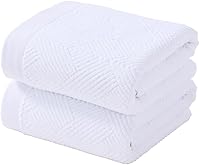 Vista 24 de sense gnosis Juego de 2 toallas de mano amarillas de tejido a rayas, 100% algodón de rizo súper suave, altamente absorbente, toalla facial