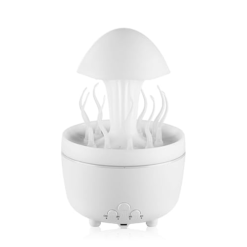 AOOFCMLLC 300ml Cute Diffuser Jellyfish Humidifier with 7 Changing Colors