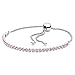 PANDORA Jewelry Pink Sparkling Slider Tennis Cubic Zirconia Bracelet in Sterling Silver, 9.0"