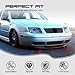 MagicDrift Front Bumper Lip Chin Spoiler, Compatible with 1999-2005 Volkswagen Jetta (US Models Only), GLI Style Flexible Polyurethane(PU) Front Aerodynamic Splitter Protector, Unpainted Black, 1PC