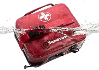 Surviveware Waterproof First Aid Kit for Kayak, Boating, Backpacking, Snow and Watersports