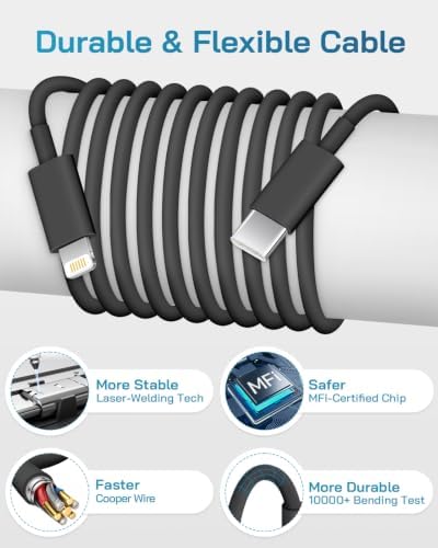 CXX 20W Fast Charger for iPhone 14/13/12 [3-Pack, MFi Certified] - 2
