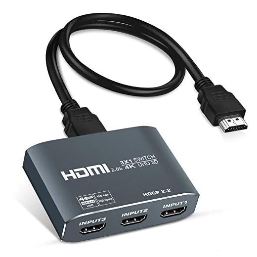 HDMI Switch 3 Port, avedio links 4K@60Hz HDMI Splitter 3 in 1 Out, Aluminum Alloy 3x1 HDMI Multi Port Switch, 3 Way HDMI 2.0b Selector Switcher Support HDCP 2.2, HDR 10, for Fire TV Stick, PS5, PS4