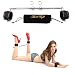 PKBQUEEN Expandable Spreader Metal Bar with 3D Embossed Leather Adjustable Straps Set Position Master Sports Safe Training Aid Ankle Weight Home Yoga