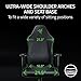 Razer Iskur V2 X NewGen Ergonomic Gaming Chair: Gen-2 EPU Leather with Cooltouch - Lumbar Support - Ultra-Wide Base - Foam Cushions - Adjustable 152 Degree Recline - 2D Armrests - Black/Green
