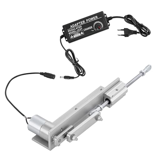 YJINGRUI Actuador lineal de pistón elevador, CC 12 V, 10 120 rpm, accionamiento lineal telescópico ajustable con regulador de velocidad 30 70 mm
