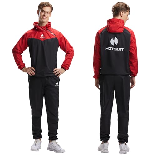 Hotsuit Tute Dimagranti Sauna Suit Uomo Allenamento Ginnastica Perdita Di Peso Fitness Sportiva Palestra Tubo Per Camicia, Rosso, Xxl - 8
