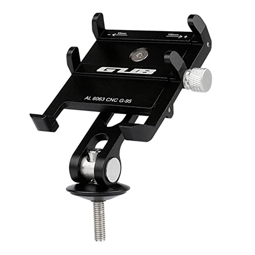 CalmGeek Handyhalterung Fahrrad, Universal Verstellbar für 3.7-7.2 Zoll, Aluminium Telefonhalterung für Motorrad Mountian Bike (Schwarz-G95)