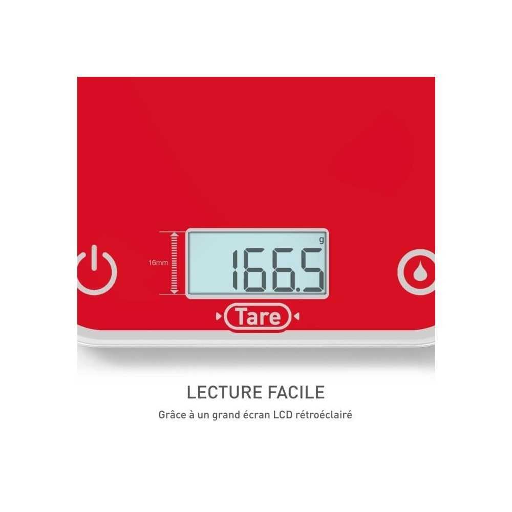 Tefal, Elektroniczna waga kuchenna, Optiss, czytelny podświetlany wyświetlacz, odporność na zarysowania, pojemność 5 kg, biała, BC50U3V0