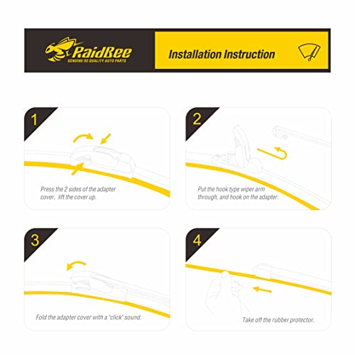 Raidbee Oem Windshield Wiper Blade Replacement For Voyager 03-00,(Grand) Caravan 2007-1999,Honda Fcx Clarity 13-08,Kia Rondo 16-14 Automotive Replacement Front Windshield Wiper For My Car 28"&28" #TOP4