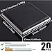 tlhaoa Cigarette Case Stylish Leather Surface Metal Box for 20 Cigarettes Cigarette Box for Men and Women Ideal Gift for Smoker 2 Boxes 84mm Regular Size(Black + Brown)