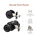 Amazon Basics Exterior Door Knob With Key Lock and Deadbolt, Coastal, Matte Black