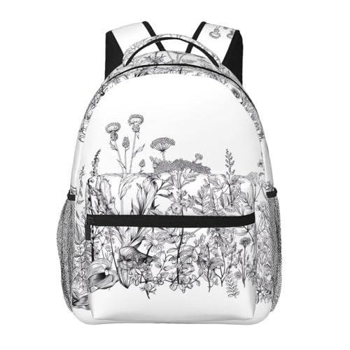 Mochila para laptop con flores perfecta para escapadas de camping y negocios 6