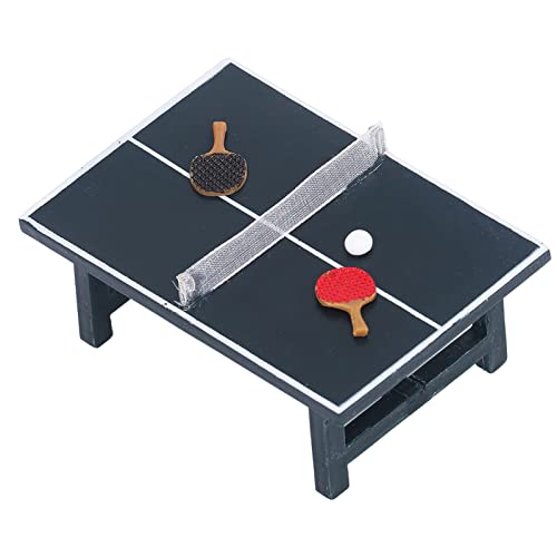 Conjunto de Tênis de Mesa para Casa de Bonecas, Modelo de Resina Em Miniatura, Decoração para Casa d