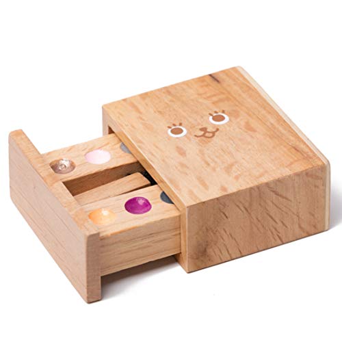 umu Wooden Beauty Salon Toys for Girls Makeup Playset 12 Piece Kit with Makeup, Brush, Mirror and Cosmetics Case for 3, 4 and 5 Olds - Thumbnail 2
