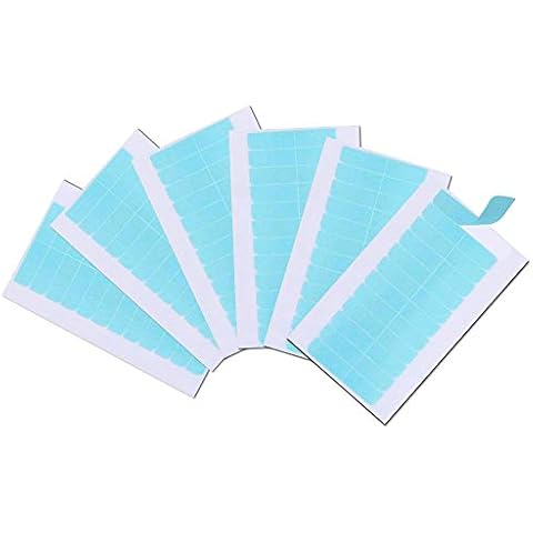 Hair Extension Tape Tabs 72pcs Double Sided Adhesive for Hair Weft Replacement 4 x 0.8cm Blue Cover