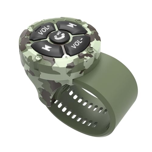 Jaesien Bluetooth Media Button Remote,Waterproof Wireless Music Controller for Car Bike Motorcycle,Steering Wheel Control Button Compatible for iPhone/Android Phone Green