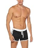 Litherday Pantaloncini da Bagno Uomo Pantaloncini da Bagno da Uomo ad Asciugatura Rapida Fodera in Rete Costume Mare Boxer Slip Calzoncini da Bagno Nero L