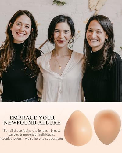 Silicone Breast Forms for Mastectomy, 1 Pairs Fake Boobs Prosthetic Breasts Inserts for Crossdressers-A B C D E Cup3