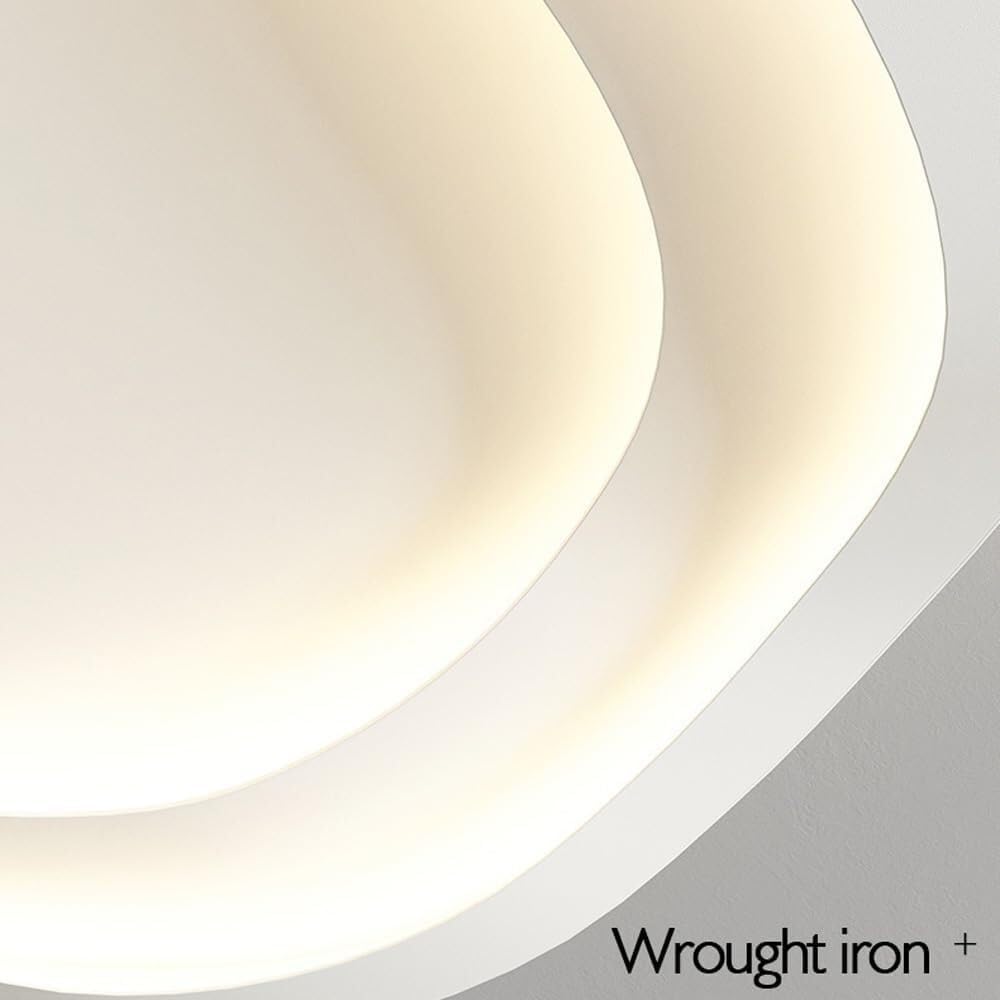 Modern Home Decoration White Farmhouse Lighting Fixtures Ceiling Flush Mount Dimmable LED Ceiling Light Minimalism Contemporary Modern Bedroom Ceiling Light for Bedroom Office Stairs Hotel(Di