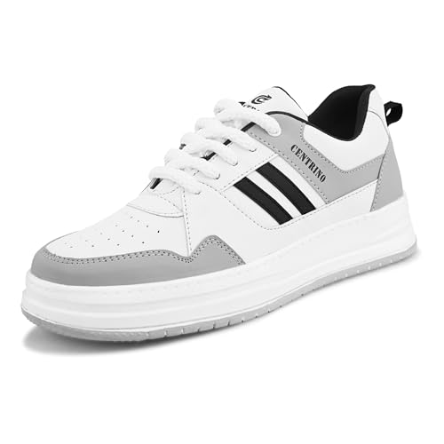 Image of Centrino High Top Sneakers for Men | Shoes for Man Stylish | Casual Lace-Up Lightweight Canvas Walking Shoes | Cushioned Insole | Breathable Comfortable | Anti-Skid Sole | Trendy Mens Sneaker Shoes (9538)