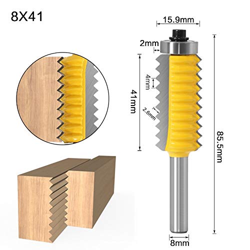 Fraise à tenon 8mm de 41mm pour assemblage de bois