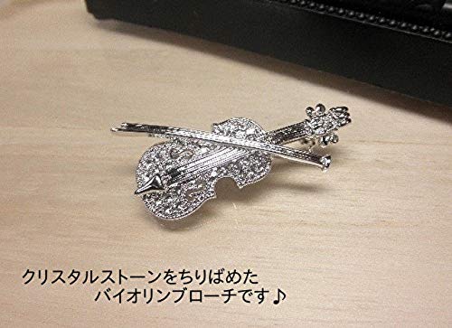 SWAROVSKI バイオリン ラインストーン 楽器 ブローチ F252068 SWAROVSKI バイオリン ラインストーン 楽器 ブローチ F252068