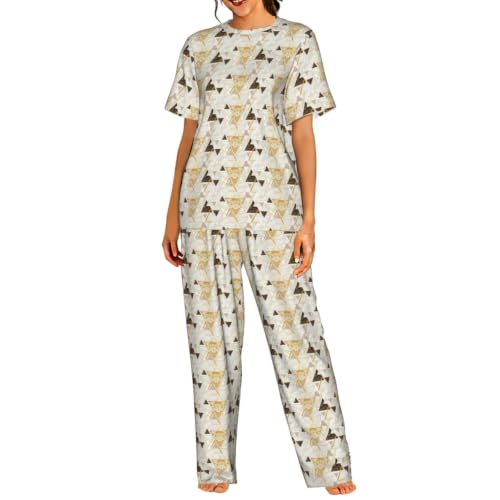 Pyjama court femme anti-transpiration vêtement de nuit ample et léger